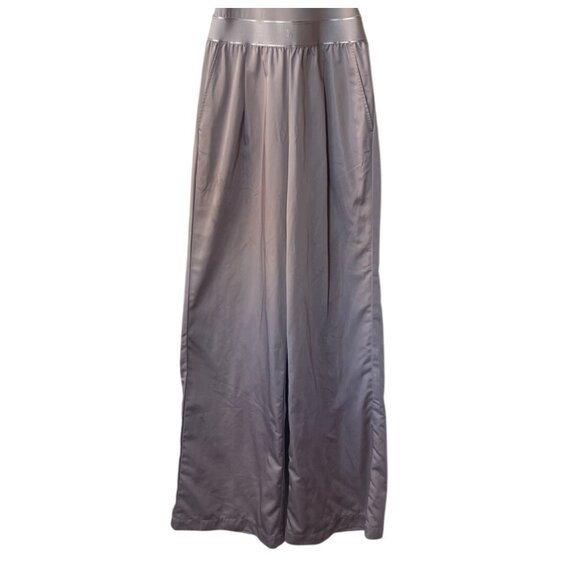 Victoria's Secret Lux Glossy Sport Wide Leg Jumpsuit Size M NWT VSX Brown Mocha - Picture 6 of 14